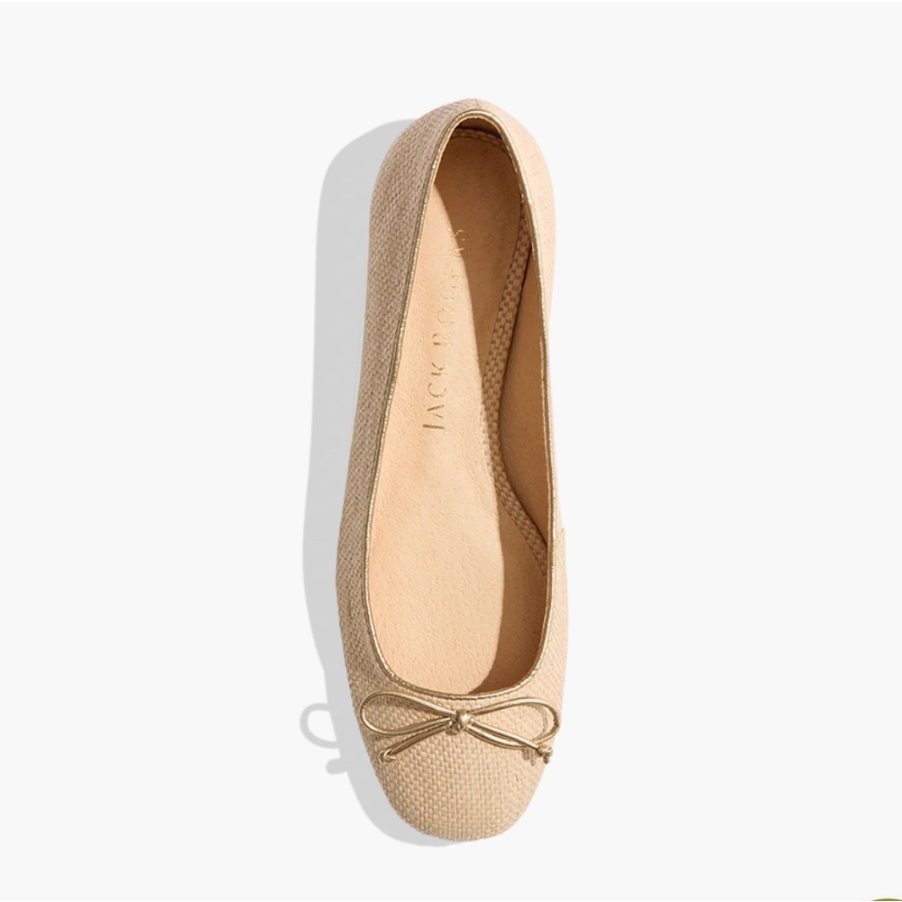 Jack Rogers Kenlyn Rattan Ballet 7.5 / NATURAL/PLATINUM - Picture 3 of 16